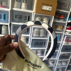 Burberry Kids' Navy and White Headband